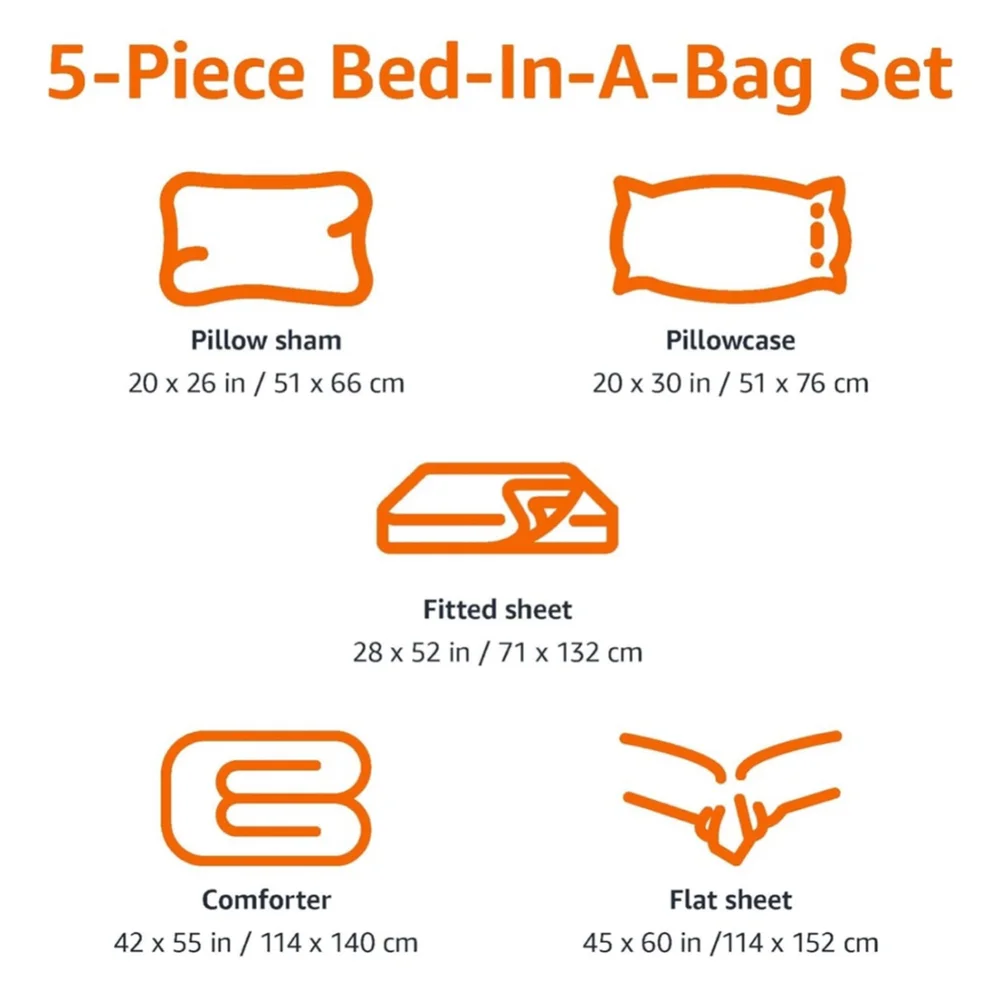NEW Amazon Basics Toddler Bed-In-A-Bag Set Green